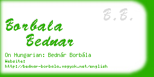 borbala bednar business card