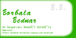 borbala bednar business card